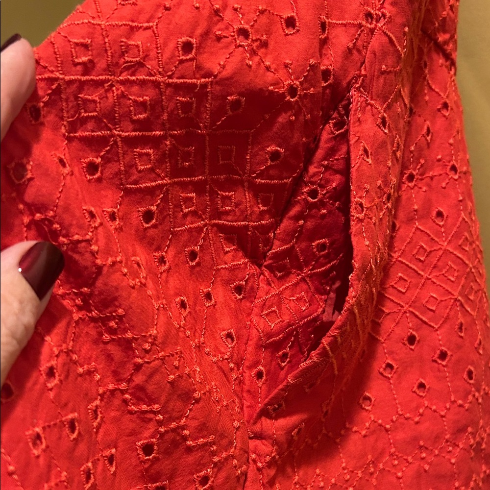Old Navy Coral Red Textured Sundress - Picture 4 of 5